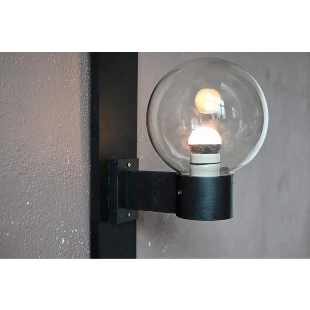 Minimalist Modern Wall Light Glass and Metal Ball Lighting Fixture, 1980s For Sale - Image 10 of 10