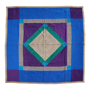 Amish All Wool Lancaster Co. Pa Diamond in a Square Quilt
