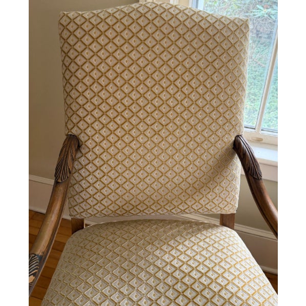 18th Century Vintage French Country Shield-Back Accent Chair – Pristine Condition For Sale - Image 5 of 6