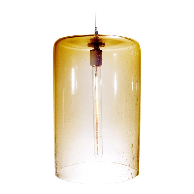 Zephyr Pendant Light from the Fizz Collection in Amber For Sale
