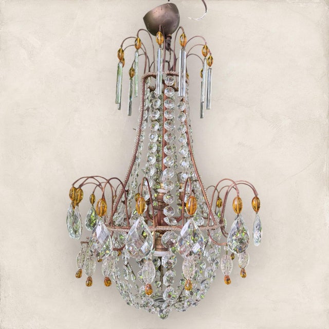 Vintage Italian Murano Chandelier, 1940s For Sale - Image 6 of 7
