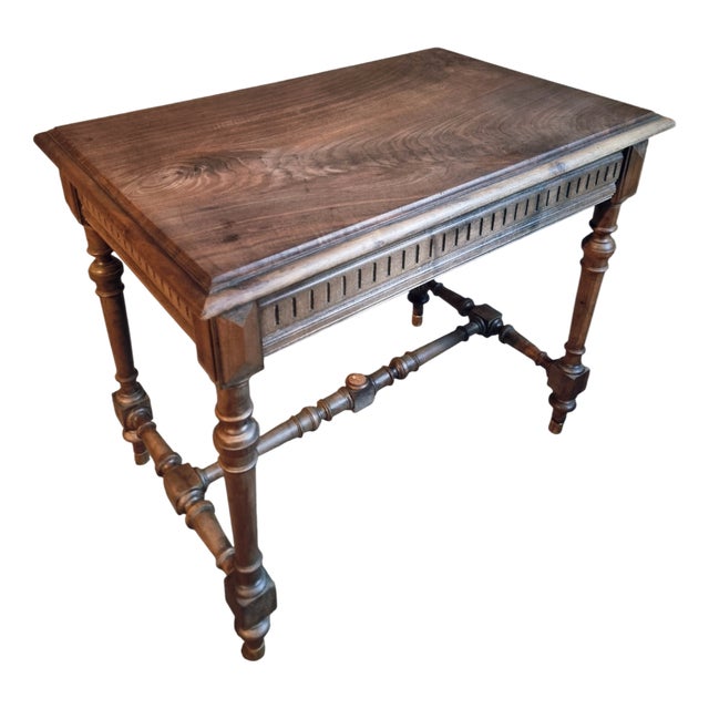 French Walnut Writing Desk, 1930s For Sale