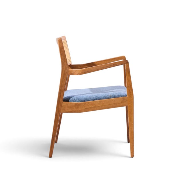 Jens Risom Model C-140 Mid Century Playboy Walnut and Cane Dining Chairs - Set of 8 For Sale - Image 11 of 12