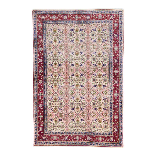 House of Séance - 1970s Vintage Kayseri Allover Hand-Knotted Rug - 4'9" X 7'2" For Sale