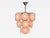 Mid-Century Modern, Small Pendant Light or Chandelier, Bright Pink Murano Glass, Chrome, USA, 1960s A mid-century modern...
