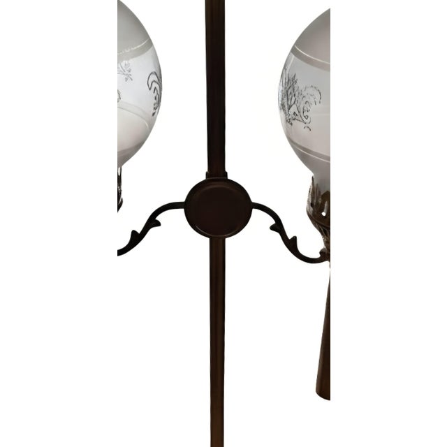 Rare Antique Victorian C.A. Kleemann & C.F.A. Hinrichs Double-Arm Student Lamp. Own a textbook piece of 19th-century...