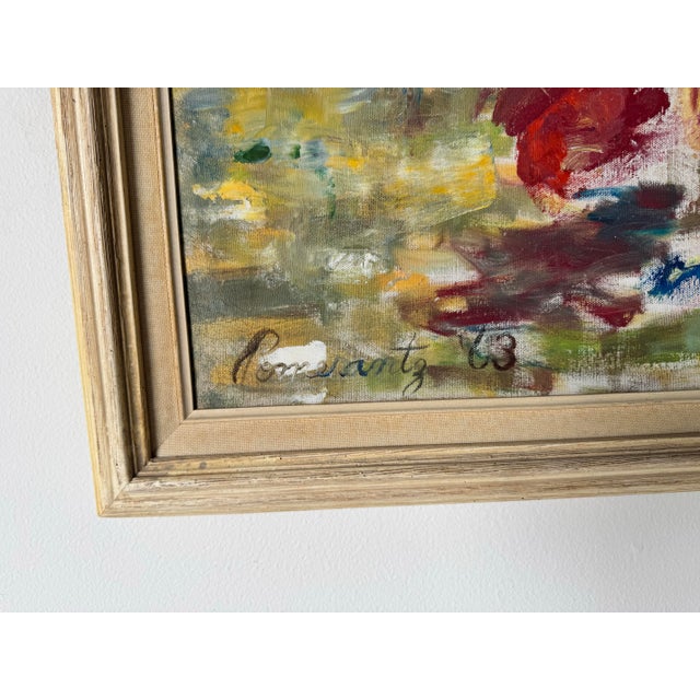 1960's Vintage Impressionist Oil on Canvas Painting by Pomerantz For Sale - Image 11 of 12