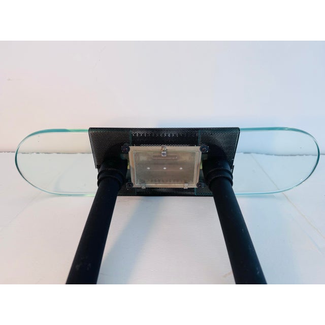 1980s Robert Sonneman Post Modern Halogen Black Table Lamp For Sale - Image 11 of 12