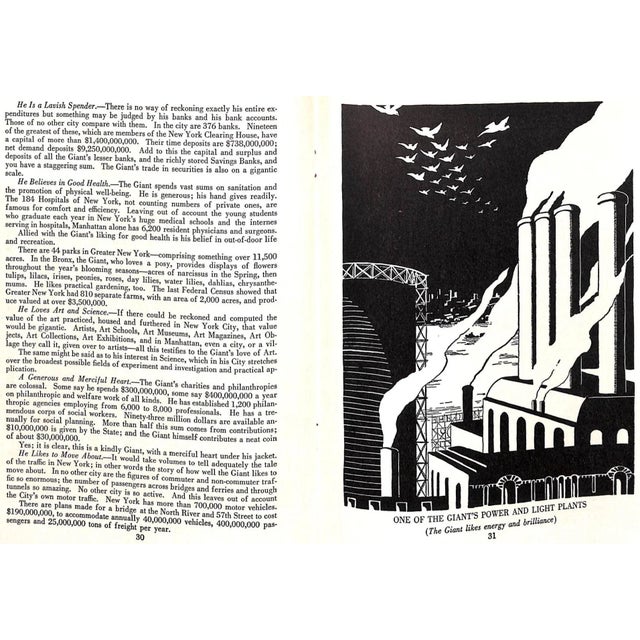 Paper "New York the Giant City: An Introduction to New York" 1939 Portor, Laura Spencer For Sale - Image 7 of 12