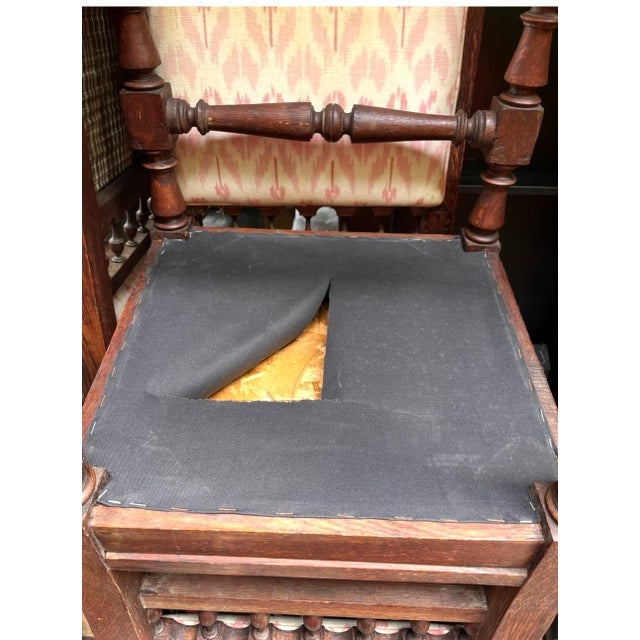 Early 20th Century Jacobean Renaissance Revival Carved Oak Dining Chairs With Figural Finials – Set of 6 For Sale - Image 11 of 12