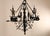 High Quality Vintage Wrought Iron Four-Light Chandelier with Spanish Soldier Figures