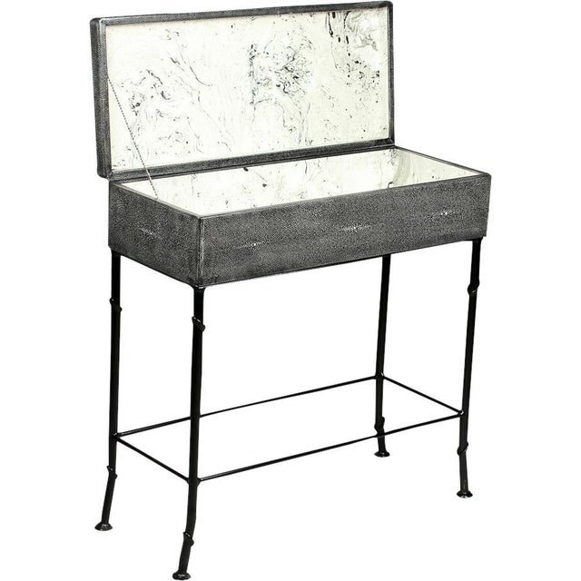 Traditional Sarreid Box on Stand Marbleized Gray Marble Black For Sale - Image 3 of 6