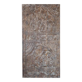 Artisan Handcarved Kamasutra Door Panel For Sale