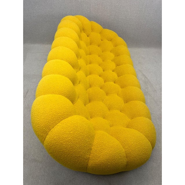 Textile Yellow Three-Seater Bubble Sofa from Roche Bobois For Sale - Image 7 of 18