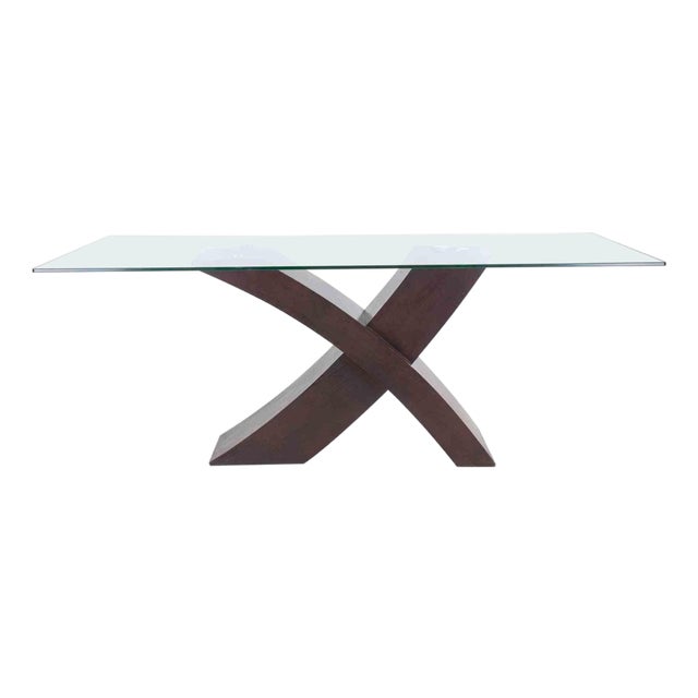 Vintage Bless Coffee Table in Walnut and Glass, Italy, 1990s For Sale