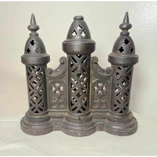 Metal Rare Antique 19th Century Church Towers Eddy & Stephens Company Still Coin Bank For Sale - Image 7 of 13