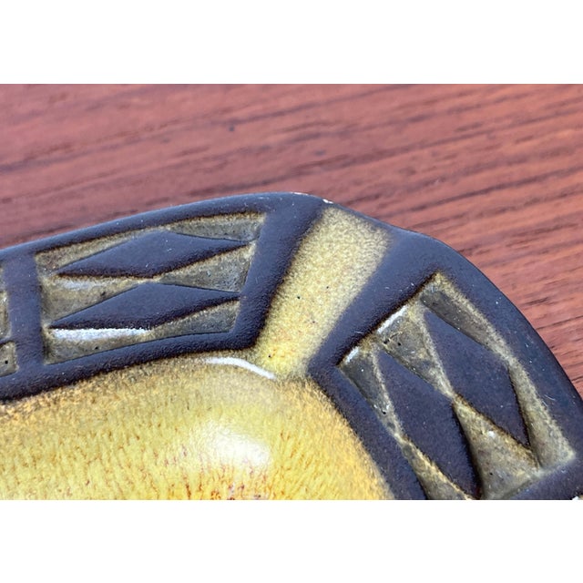 Mid-Century Modern Yellow Danish Studio Pottery Ashtray Bowl from Frank Keramik, 1960s For Sale - Image 16 of 18