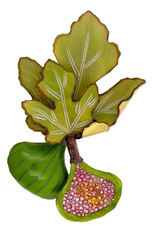 FIG, Brooch, Green