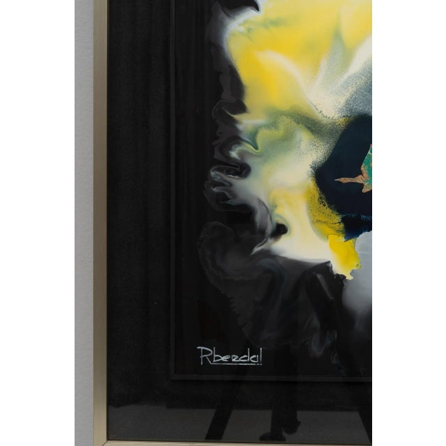 20th Century Belgian Artwork With Metal Frame By Rene Berdal For Sale - Image 10 of 10