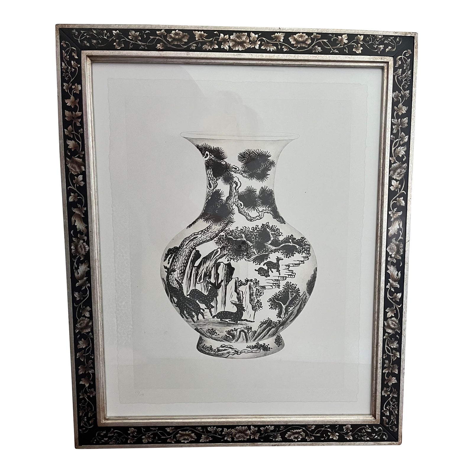 Vintage William Stafford Black & White "Chinese Vases" 28/295 Limited