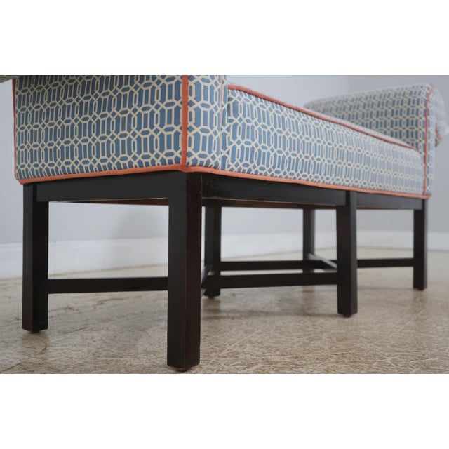 Brown Vintage Regency Style Rolled Arm Window Bench For Sale - Image 8 of 15