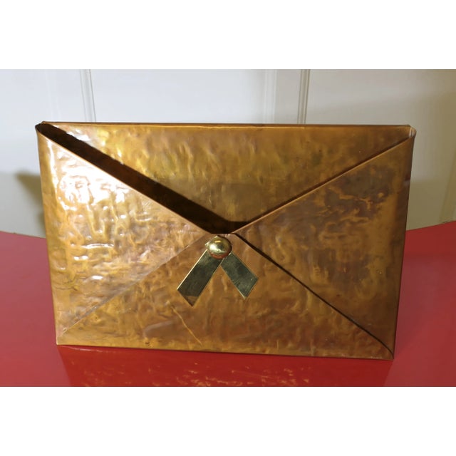 Arts and Crafts Copper Envelope Letter Rack, 1890s For Sale - Image 6 of 7