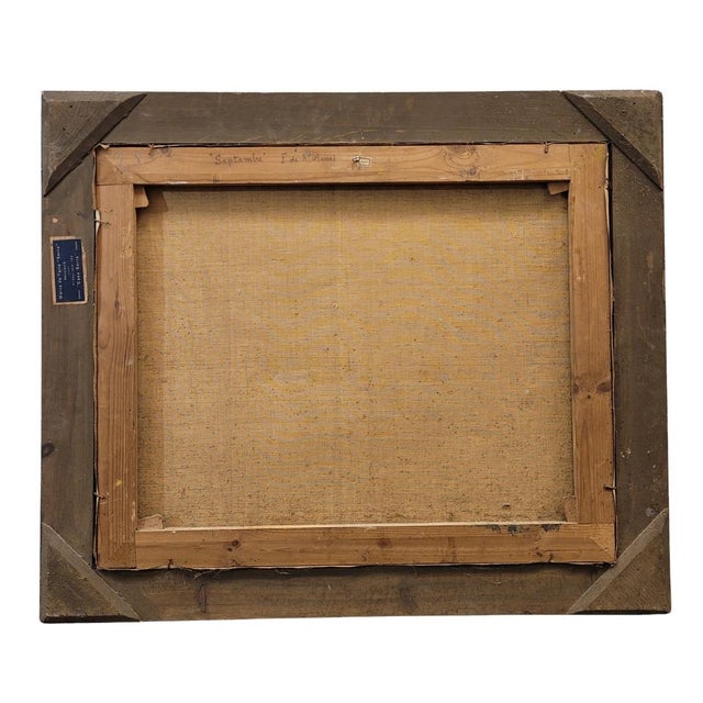 Oil on canvas “Setembre”, Francesc d'Assis Planas Doria, Catalan School, pp. s. XX - Catalonia, Spain Extraordinary oil on...