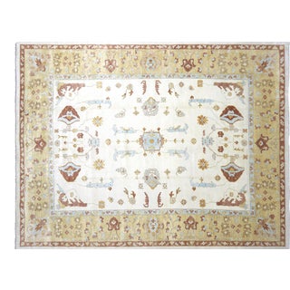 1980s Turkish Oushak Rug For Sale