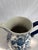 Blue 1950s Chinese Blue & White Crackle Glaze Porcelain Pitcher With Figural Face Motif For Sale - Image 8 of 10