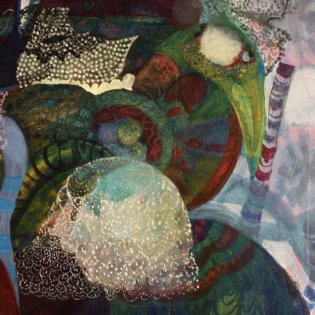 Simonetta Carpini, Masked Figures, 1980, Mixed Media For Sale - Image 6 of 16