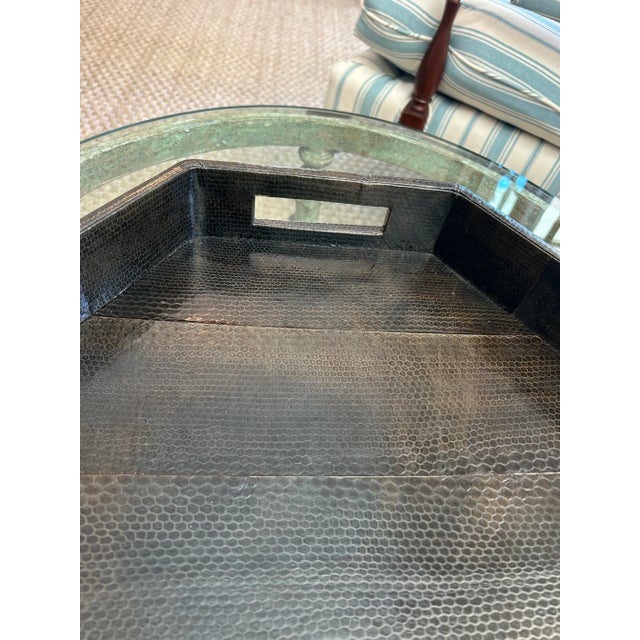 2010s Authentic Snakeskin Tray For Sale - Image 5 of 12