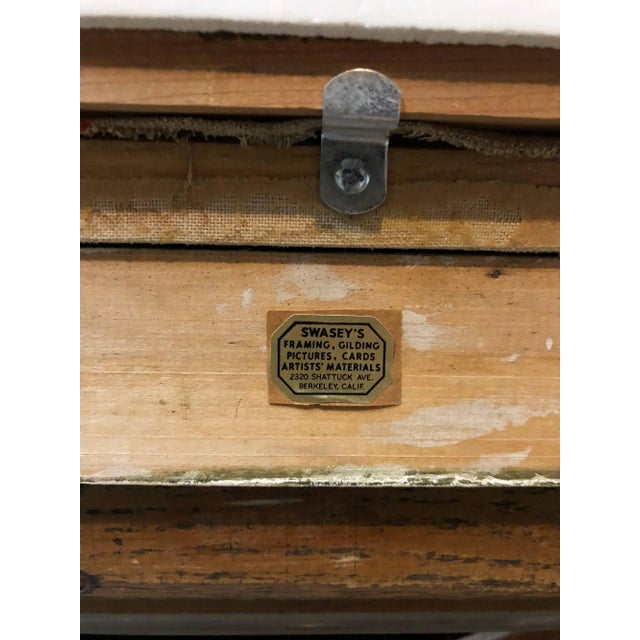 Textile Carl Barth, German Modernist Oil Painting LOWER RHINE For Sale - Image 7 of 8