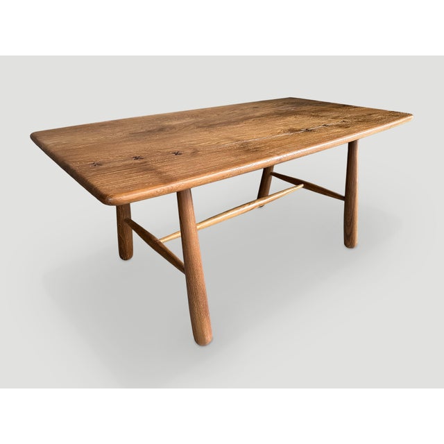 Midcentury Couture Teak Wood Dining Table or Desk For Sale - Image 9 of 18