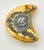 Single Medaglioni Piero Fornasetti Gilt Porcelain Cresent Shaped Catchall Tray For Sale - Image 9 of 12