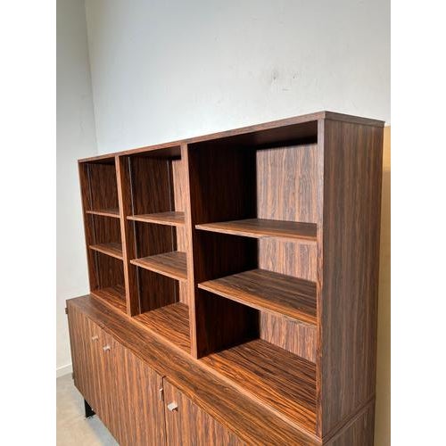 Pierre Guariche Rosewood Wall Unit by Pierre Guariche for Meurop For Sale - Image 4 of 5