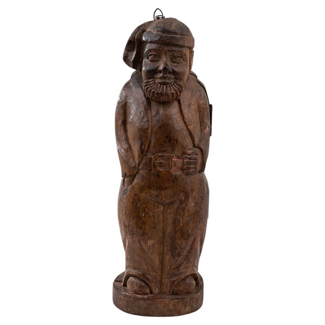 20th Century French Carved Wooden Man Decoration For Sale - Image 15 of 18