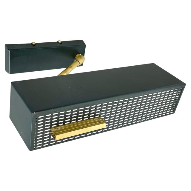 Modern Brass and Metal Adjustable Wall Light, 1950s For Sale