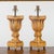 Brown Mid 20th Century Italian Midcentury Painted and Carved Table Lamps with Stylized Foliage - a Pair For Sale - Image 8 of 12