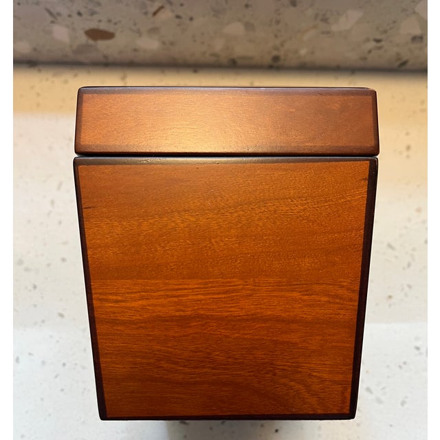 Wood 1980s Set of 2 Wooden Tea Caddies, Georgian Sarcophagus Form For Sale - Image 7 of 15