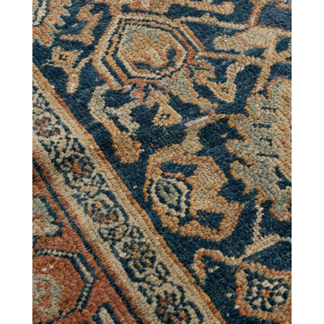 Antique Malayer Navy Blue Area Rug 4'1 X 6'5 For Sale - Image 4 of 14