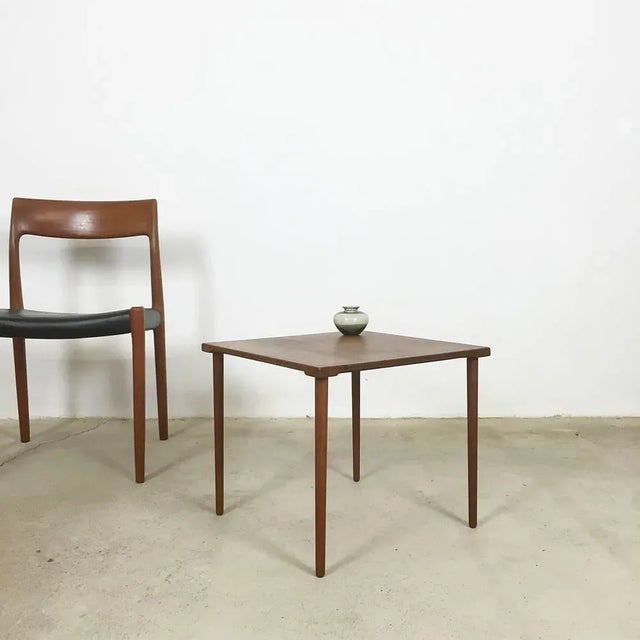 Teak Side Table attributed to Peter Hvidt & Orla Molgaard for France & Son Daverkosen, 1960s For Sale - Image 3 of 11