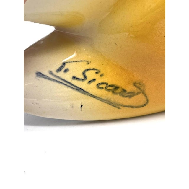 Mid-Century Modern Faience Wall Cicada Sculpture from Louis Sicard, France, 1950s For Sale - Image 3 of 15