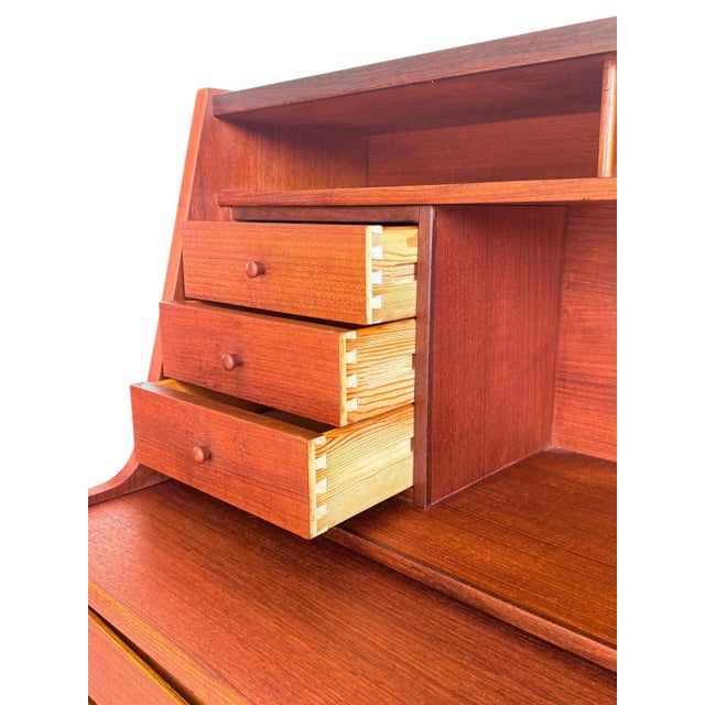 Danish Teak Vanity Secretary Desk | Arne Vodder Style Mid-Century For Sale - Image 9 of 9