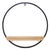 Wood Circle Shelf in Metal Frame 17.5"D For Sale