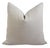 2020s French Blue and Cream Appliqué Cross Wool & Linen Feather/Down Pillow For Sale - Image 5 of 6