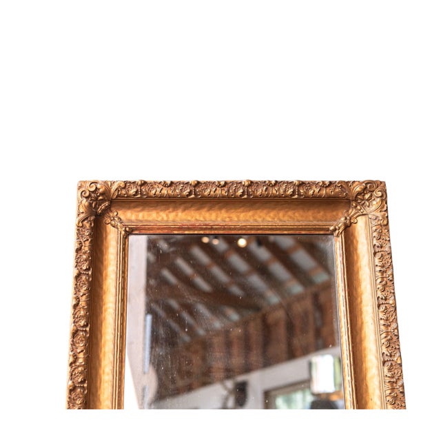 Glass Late 19th Century Gold Ornate Framed Mirror For Sale - Image 7 of 8
