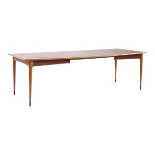 Lane Acclaim Mid Century Walnut Expanding Dining Table With 3 Leaves For Sale