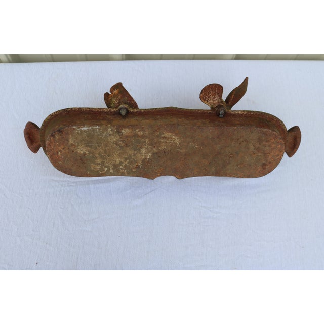 Brown Early 20th Century French Cast Iron Small Bird Bath/Feeder For Sale - Image 8 of 11