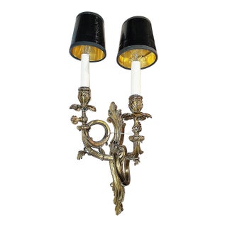 Mid 19th Century French Gilt Bronze Rococo Gas Light Sconce For Sale