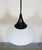 Black Opaline Glass Pendant Lamp, 1960s For Sale - Image 8 of 11